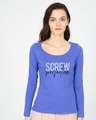 Shop Screw Perfection Scoop Neck Full Sleeve T-Shirt-Front