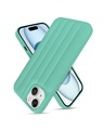 Shop Sea Blue Stitch Leather Case for Apple iPhone 15-Front