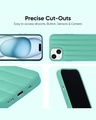 Shop Sea Blue Stitch Leather Case for Apple iPhone 15-Full