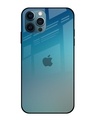 Shop Sea Theme Gradient Premium Glass Case for Apple iPhone 12 Pro Max (Shock Proof, Scratch Resistant)-Front