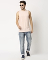 Shop Men's Seashell Pink Deep Armhole Oversized Vest-Full