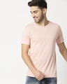 Shop Seashell Pink Half Sleeve T-Shirt-Front
