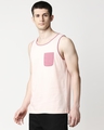 Shop Seashell Pink-Heater Rose Contrast Binding Pocket Vest-Design