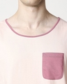Shop Seashell Pink-Heater Rose Contrast Binding Pocket Vest