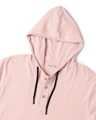 Shop Seashell Pink Henley Hoodie T-shirt