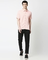 Shop Seashell Pink Solid Half Sleeve Shirt-Full