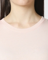 Shop Seashell Pink Women Plain Half Sleeves T-Shirt