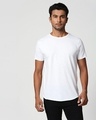 Shop Seashell White Raw Edge Halfsleeve T-Shirt-Front