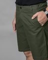 Shop Seaweed Green Lightweight Slim Oxford Shorts