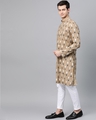 Shop Beige Printed Straight Kurta-Design