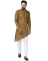 Shop Khaki Kurta-Front