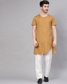 Shop Khaki Kurta-Front