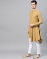 Shop Khaki Solid Asymmetrical Kurta With Pyjama-Design