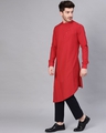 Shop Red Kurta With Pyjama-Design