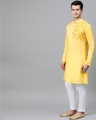 Shop Yellow Embroidered Straight Kurta-Design