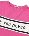 Shop Women's Pink See You Neve Peppy Typography Short Top