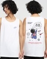 Shop Men's White See You On Mars Graphic Printed Vest-Front