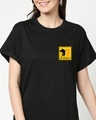 Shop Self love Jerry Boyfriend T-Shirt Black (TJL)-Front