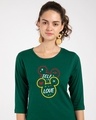 Shop Self Love Minnie 3/4th Sleeve T-Shirt (DL)-Front