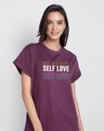 Shop Self Love Repeat Boyfriend T-Shirt-Front
