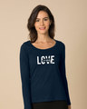Shop Self Love Scoop Neck Full Sleeve T-Shirt-Front