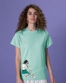 Shop Selfie Girl Pose Boyfriend T-Shirt-Front