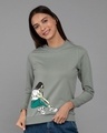 Shop Selfie Girl Pose Fleece Light Sweatshirt-Front