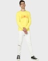 Shop Men's Pineapple Yellow Senedo Typography T-shirt-Full