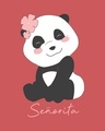 Shop Senorita Panda Boyfriend T-Shirt-Full