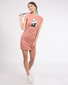 Shop Senorita Panda Cap Sleeve T-Shirt Dress-Design