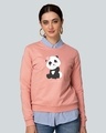 Shop Senorita Panda Fleece Light Sweatshirt-Front