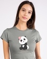 Shop Senorita Panda Half Sleeve T-shirt-Front