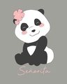 Shop Senorita Panda Half Sleeve T-shirt-Full