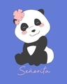 Shop Senorita Panda Round Neck 3/4th Sleeve T-Shirt-Full