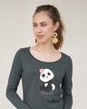 Shop Senorita Panda Scoop Neck Full Sleeve T-Shirt-Front