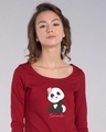 Shop Senorita Panda Scoop Neck Full Sleeve T-Shirt-Front