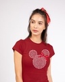 Shop Sequins Mickey Half Sleeve T-Shirt (DL)-Front