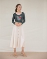 Shop Sequins Mickey Scoop Neck Full Sleeve T-Shirt (DL)-Design