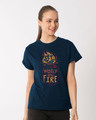 Shop Set The World On Fire Boyfriend T-Shirt-Front