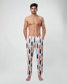 Shop Men's White Cotton Surf Board Pyjamas-Front