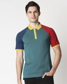 Shop Shaded Spruce Contrast Sleeve Polo-Front