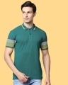 Shop Shaded Spruce Sleeves Stripe Polo T-Shirt-Front