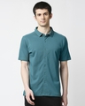 Shop Shaded Spurce Solid Half Sleeve Shirt-Front