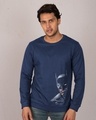Shop Shadowy Batman Fleece Light Sweatshirt-Front