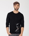 Shop Shadowy Batman Full Sleeve T-Shirt (BML)-Front