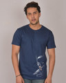 Shop Shadowy Batman Half Sleeve T-Shirt (BML)-Front