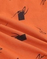 Shop Shapes N Calligraphy Orange Side Pocket Boxer