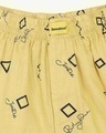 Shop Shapes N Calligraphy Yellow Boxers