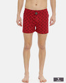 Shop | Shark Fin Red Knitted Boxers-Front