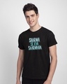 Shop Sharma Se Kya Sharmana Half Sleeve T-Shirt Black-Front